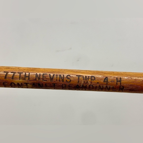 Antique 77th Nevins Twp 4-H Fontanet Bean Dinner Cane Walking Stick - Picture 10 of 16